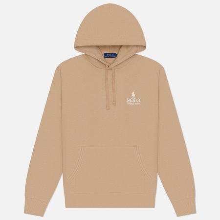 Мужская толстовка Polo Ralph Lauren Logo Graphic Fleece Hoodie, цвет бежевый
