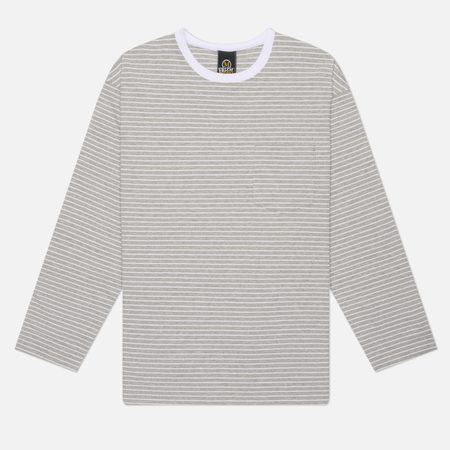 Мужской лонгслив FrizmWORKS Stripe Oversized Relax 003, цвет серый