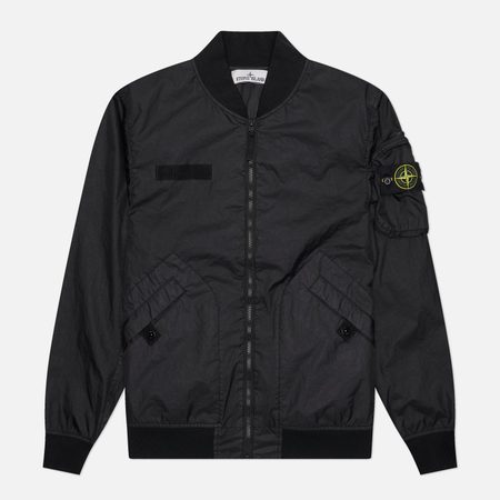 Мужская куртка бомбер Stone Island Membrana 3L TC, цвет чёрный