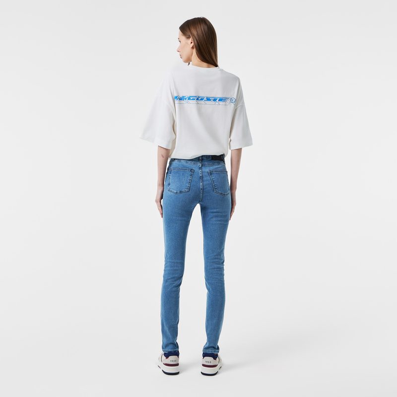 Женские джинсы с высокой талией Lacoste облегающего кроя 2