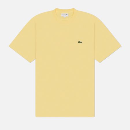 Мужская футболка Lacoste Classic Fit Embroidered Crocodile, цвет жёлтый