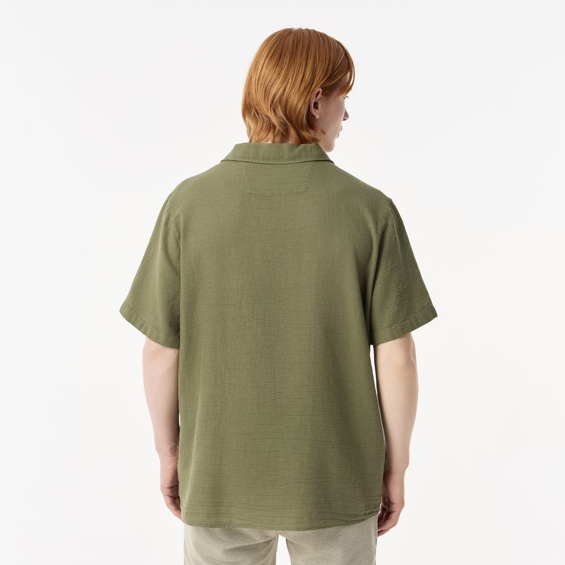Мужская хлопковая рубашка Lacoste свободного кроя 2