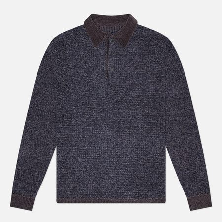 Мужской лонгслив thisisneverthat Velvet Knit Polo, цвет серый