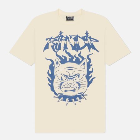 Мужская футболка RIPNDIP The Happiest Cat, цвет бежевый