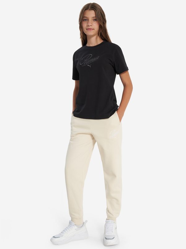Футболка для девочек PUMA Ess Script, Черный 4