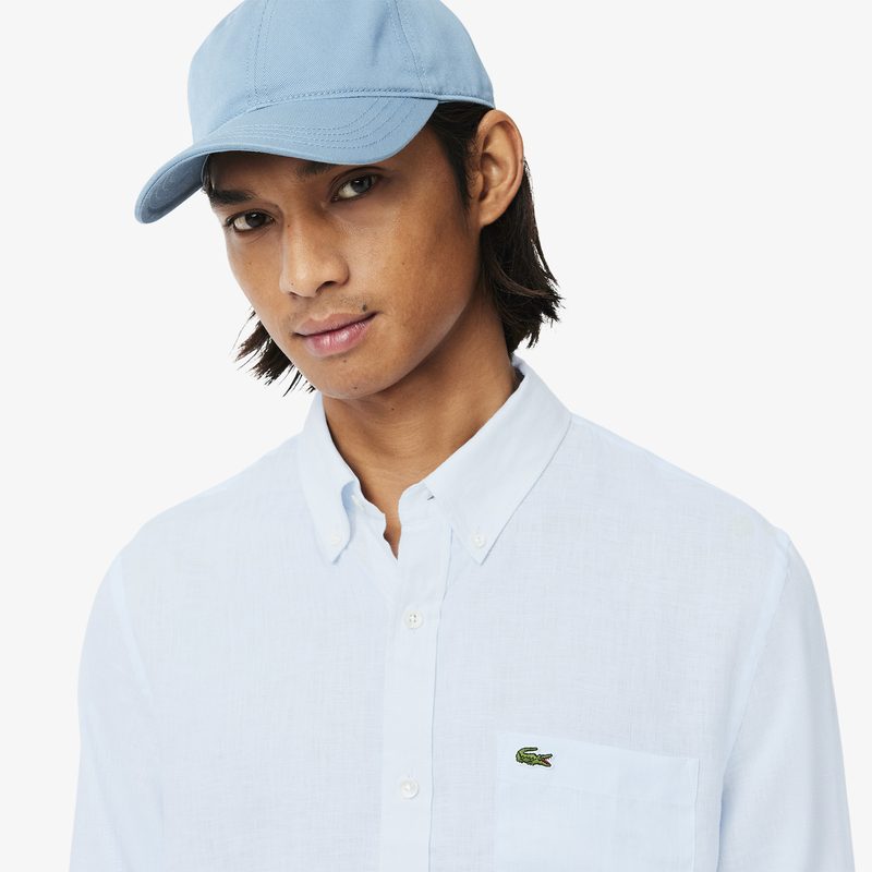 Мужская льняная рубашка Lacoste стандартного кроя 3