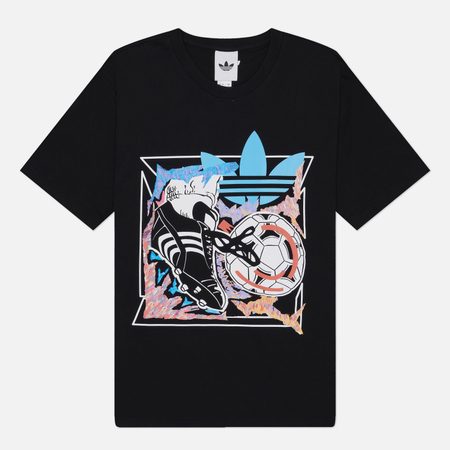Мужская футболка adidas Originals Archive Anime Football Graphic, цвет чёрный