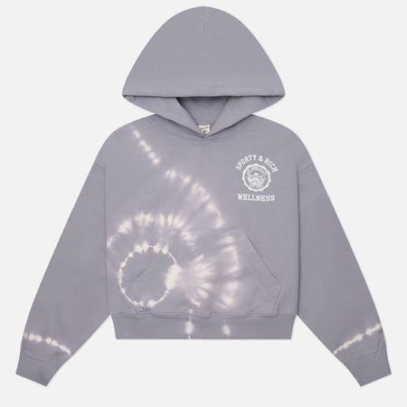 Женская толстовка Sporty & Rich Emblem Cropped Hoodie, цвет фиолетовый