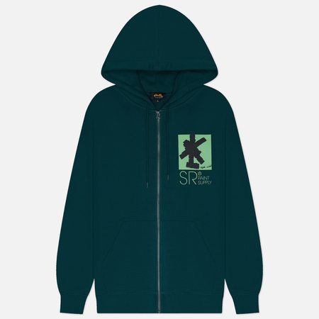 Мужская толстовка Stan Ray Brush Squares Zip Hoodie, цвет зелёный
