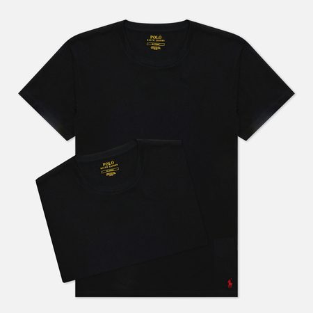 Комплект мужских футболок Polo Ralph Lauren BCI Cotton/Elastane Classic Crew Neck 2-Pack, цвет чёрный