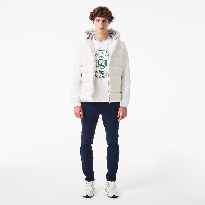 Мужской утеплённый стёганый жилет Lacoste с капюшоном 5