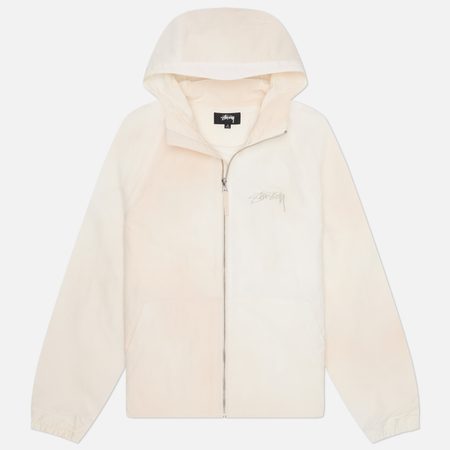 Мужская куртка ветровка Stussy Beach Shell Wave Dye, цвет белый
