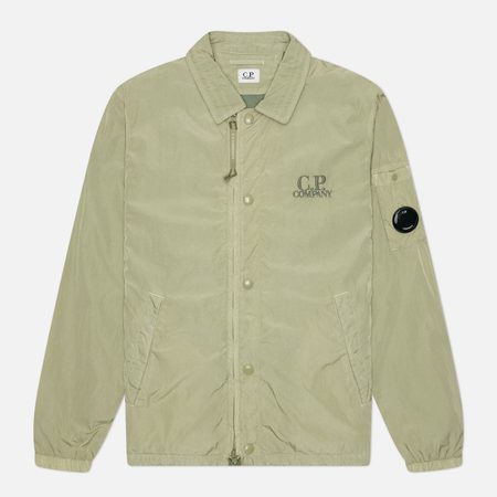 Мужская рубашка C.P. Company Chrome-R Zipped Lens Overshirt, цвет зелёный
