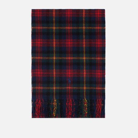 Шарф Polo Ralph Lauren Classic Plaid Oblong, цвет красный
