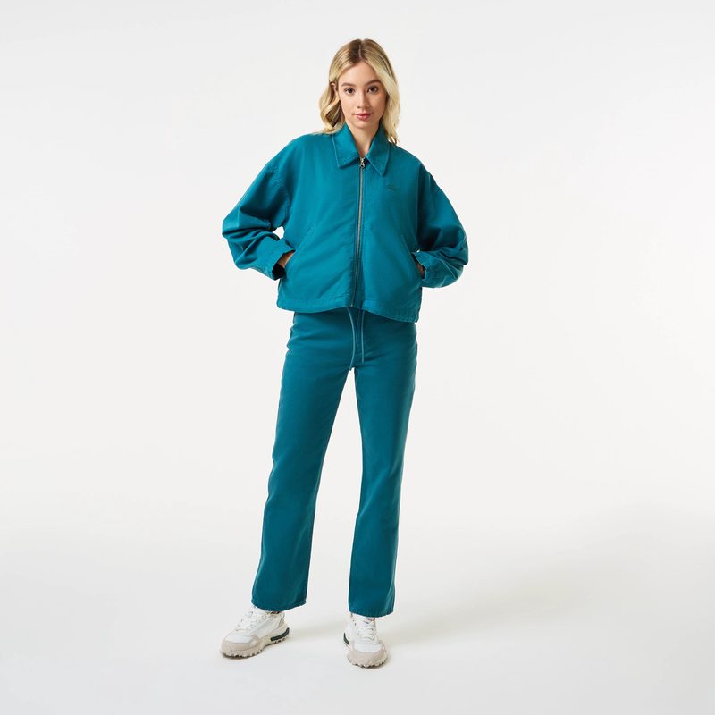 Женская джинсовая куртка Lacoste свободного кроя 5