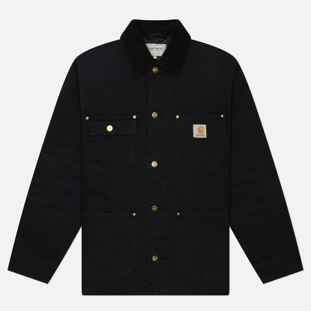 Мужская демисезонная куртка Carhartt WIP OG Chore, цвет чёрный