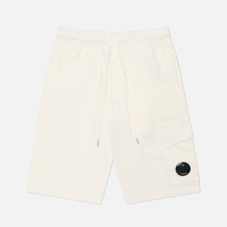 Мужские шорты C.P. Company Light Fleece Cargo Lens Detail, цвет белый
