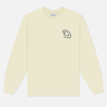 Мужской лонгслив thisisneverthat Spiral Logo, цвет бежевый