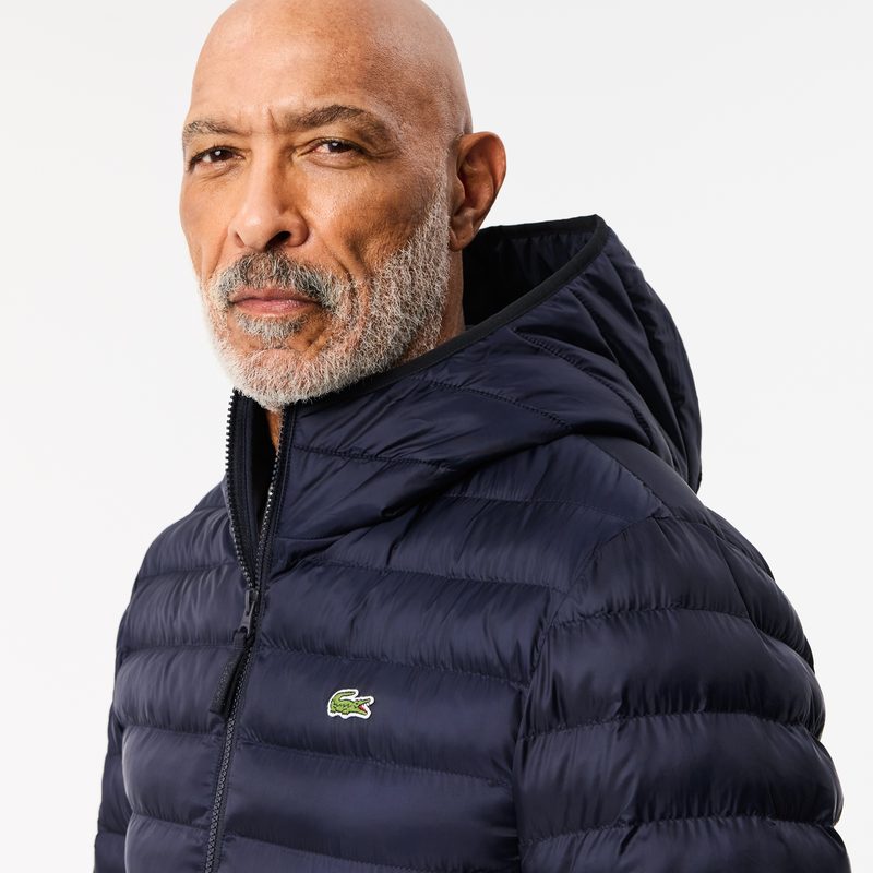 Мужская стёганная куртка Lacoste с капюшоном 5