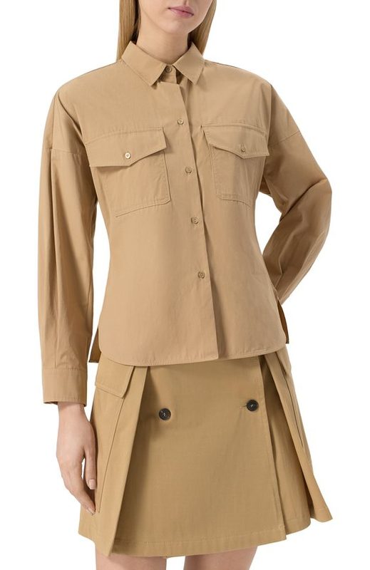 Хлопковая рубашка Weekend Max Mara 3