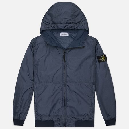 Мужская демисезонная куртка Stone Island Crinkle Reps NY Padded Hooded, цвет синий
