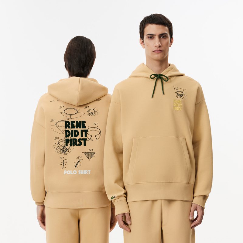 Хлопковое худи Lacoste унисекс с капюшоном