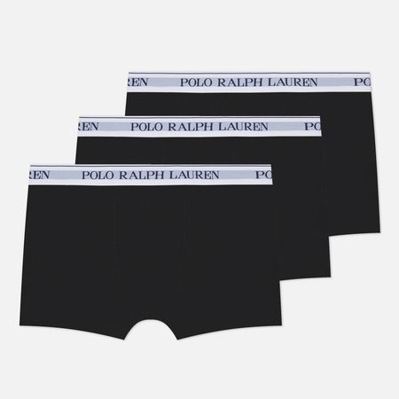 Комплект мужских трусов Polo Ralph Lauren Classic Trunk 3-Pack, цвет чёрный