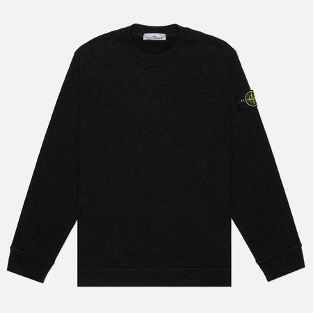 Мужская толстовка Stone Island Vanise Brushed Heavy Cotton Crew Neck, цвет чёрный