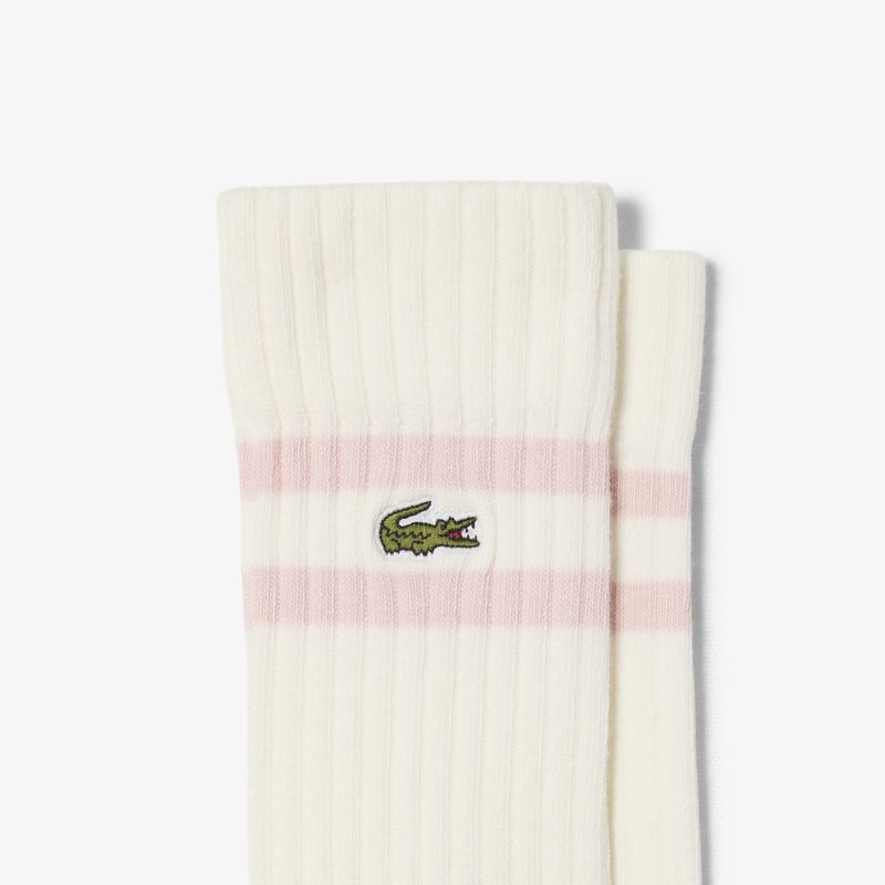 Высокие хлопковые носки Lacoste Terry Sole Унисекс 2