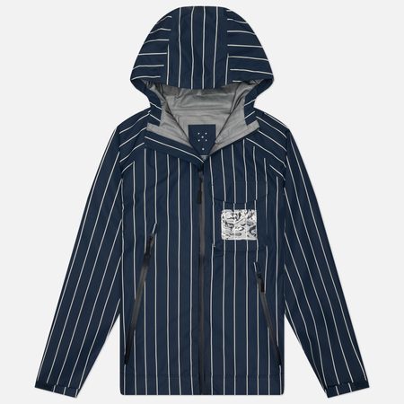 Мужская куртка ветровка Pop Trading Company Pinstripe Oracle, цвет синий