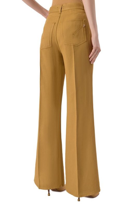 Брюки из вискозы и льна Dondup 4