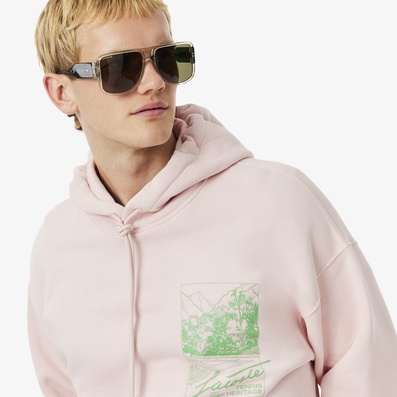 Мужской хлопковый свитшот Lacoste свободного кроя 3