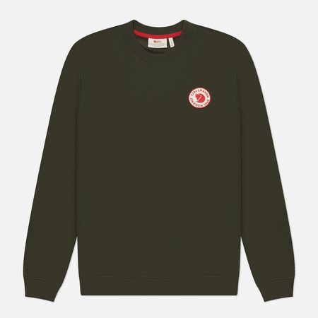 Мужская толстовка Fjallraven 1960 Logo Badge, цвет оливковый