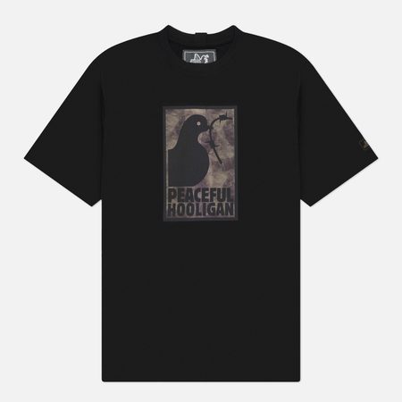 Мужская футболка Peaceful Hooligan Framed Camo, цвет чёрный