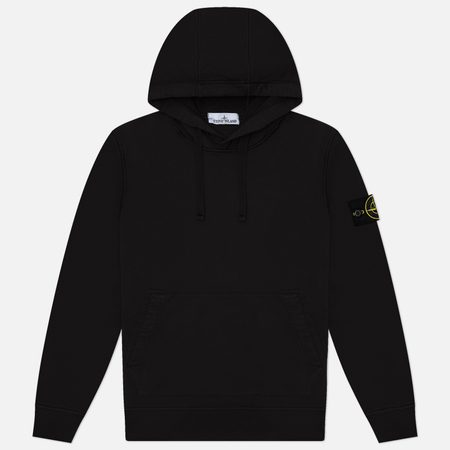 Мужская толстовка Stone Island Organic Cotton Fleece Regular Midweight Hoodie, цвет чёрный