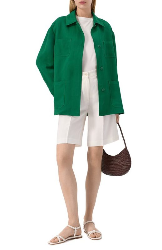 Рубашка из вискозы и льна Max Mara Studio 2