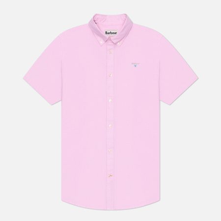 Мужская рубашка Barbour Oxford Tailored Short Sleeved, цвет розовый