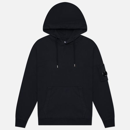 Мужская толстовка C.P. Company Cotton Diagonal Fleece Hoodie Lens, цвет синий