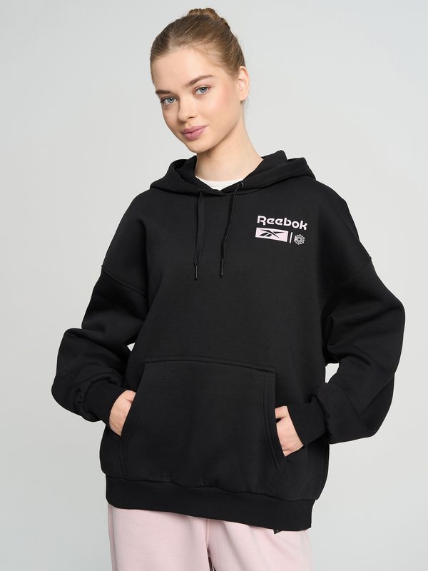 Худи женское Reebok Relaxed, Черный 2