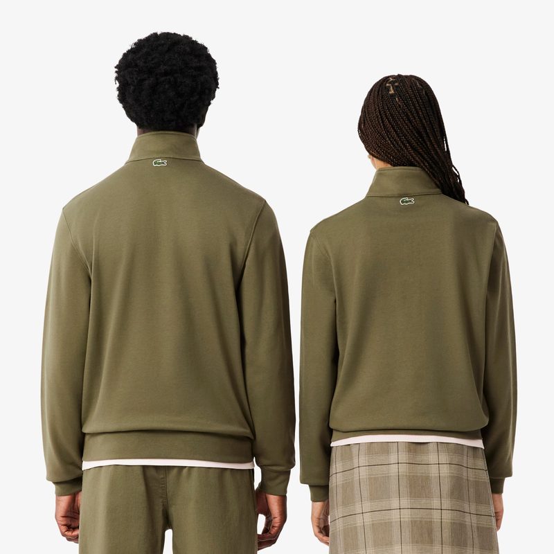 Свитшот Lacoste унисекс с застежкой-молнией с высоким воротом 2