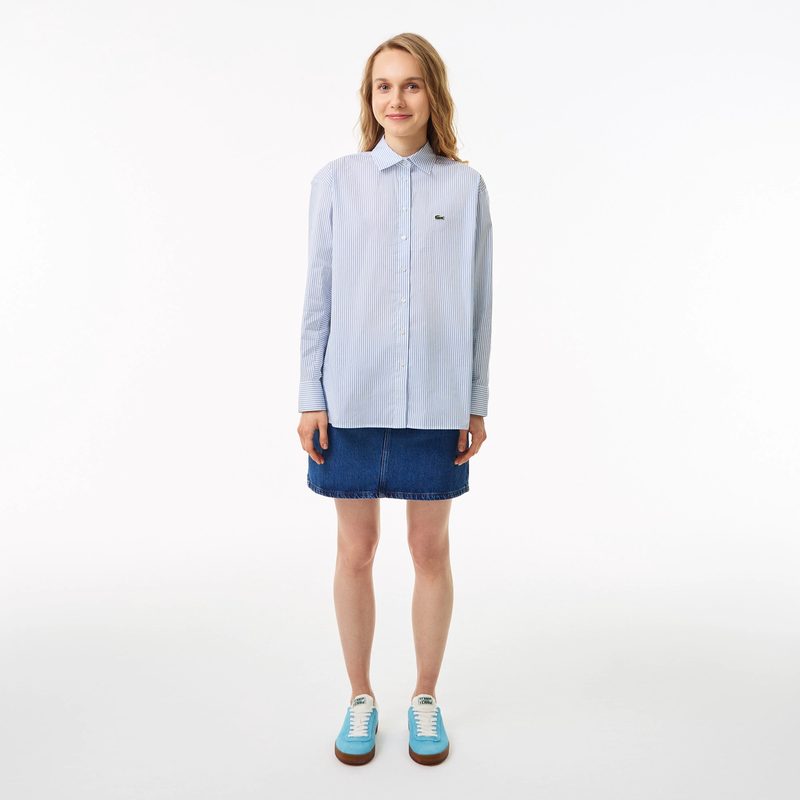 Женская рубашка Lacoste оверсайз 5