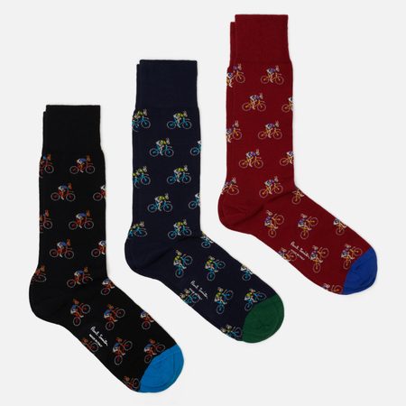 Комплект носков Paul Smith Cycling Rabbits 3-Pack, цвет комбинированный