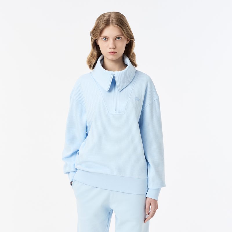 Женская хлопковая толстовка Lacoste с высоким воротом