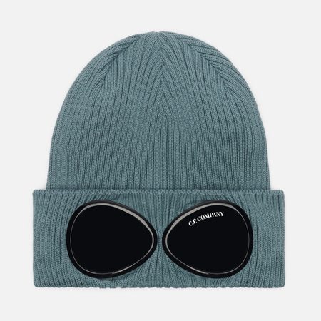 Шапка C.P. Company Cotton Goggle Lenses, цвет голубой