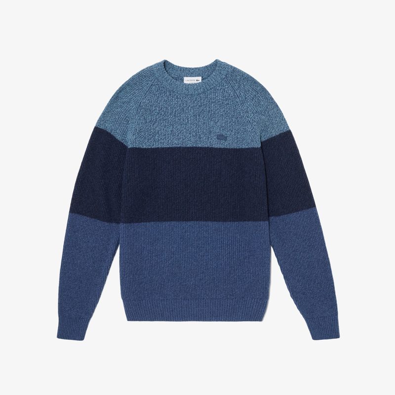 Мужской шерстяной свитер Lacoste в полоску 5