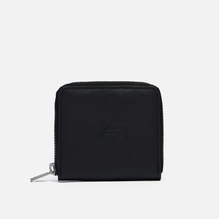 Кошелек Y-3 Crinkled Leather Zip, цвет чёрный