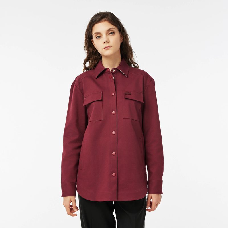 Женская рубашка Lacoste из смеси хлопка 4