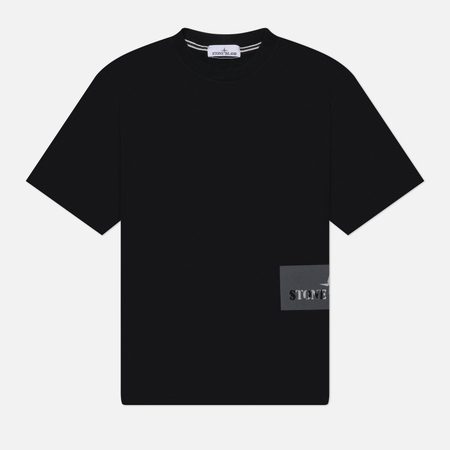 Мужская футболка Stone Island Institutional Two Print, цвет чёрный