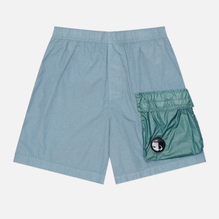 Мужские шорты C.P. Company Flatt Nylon Mixed Lens Cargo, цвет голубой
