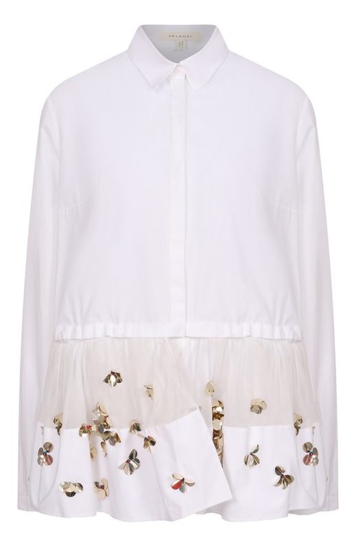 Хлопковая рубашка Delpozo